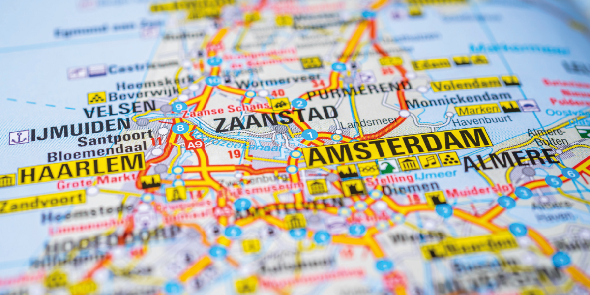 landkaart Amsterdam en omgeving