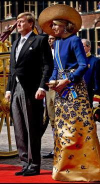 Koning Willem Alexander en koningin Máxima op Prinsjesdag
