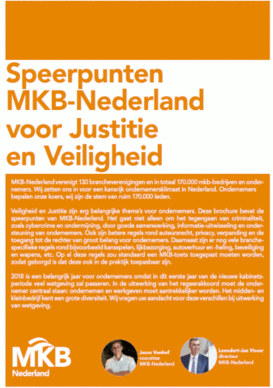 Speerpunten MKB-Nederland voor Justitie en Veiligheid